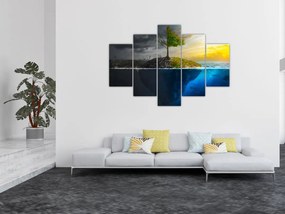 Tablou reprezentând două părți (150x105 cm)