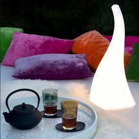 Lampa exterior modern alb pentru podea Mantra Flame S