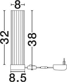Veioza, Lampa de masa LED moderna BRIELLE