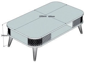 Măsuță de cafea Eylul Oak