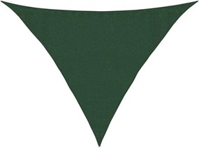 vidaXL Pânză parasolar, verde închis, 3,5x3,5x4,9 m, HDPE, 160 g/m²