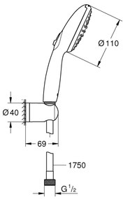 Grohe Vitalio Start set de dus perete negru 279502431