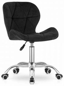 Set pentru birou – birou pliabil ZARIMO 80×40 cm stejar sonoma + scaun de birou AVOLA VELVET negru