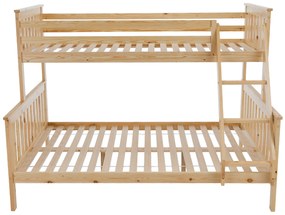 Patul supraetajat se poate descompune, pin natural, LUINI