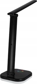 Lampă de birou LED RGBW dimabilă, cu încărcare wireless, 7W, 5V USB, negru