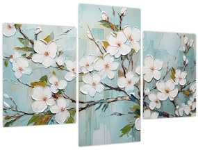 Tablou - Pictură, ramuri de copac înflorit (90x60 cm)