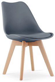 Scaun BALI MARK gri inchis cu picioare din fag