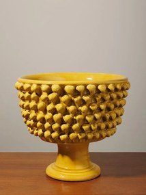 Bol decorativ cu picior din ceramica D33cm Macedonia