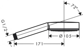 Para de dus Hansgrohe Pulsify S cu 1 functie, crom