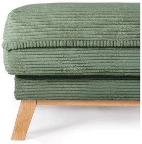 Taburet verde deschis cu tapițerie din catifea reiată Tori – Bonami Selection