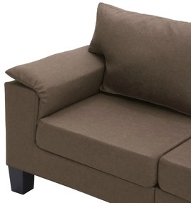 Canapea cu 5 locuri, maro, material textil Maro, cu 5 locuri