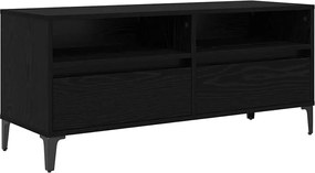 vidaXL Cabinet TV cu sertar Stejar Negru 100 x 34,5 x 44,5 cm