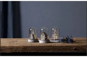 SET 3x decorațiune LED de Crăciun KUPOL 1xLED/0,06W/1xCR2032 maro Eglo 410046