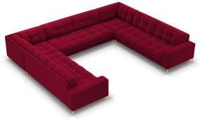Coltar 9 locuri Bali velvet/picioare gold – L327 x l256 x h75