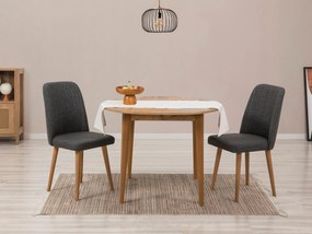 Set mobilier sufragerie Nidupo 7 (pin atlantic + antracit) (pentru 2 persoane). 1093774