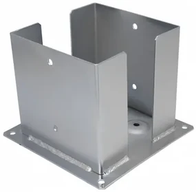 Camasuiala pentru stalpi din lemn model PSPD (Dimensiuni: 200x260x200x3 mm, Potrivit pentru stalp de: 200 mm)