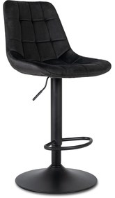 JAKS Scaun de bar Arcos2 velvet negru