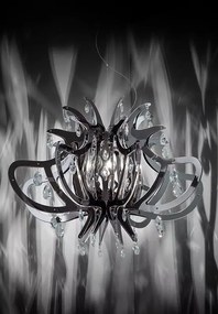 Lustra cu cristale Scholer design unicat realizata manual Medusa Black