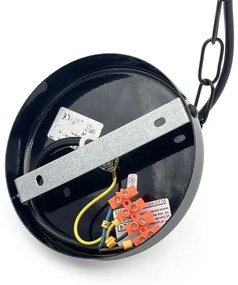 Candelabru suspendat ROSA cu lanț 3xE27/60W/230V negru/gri