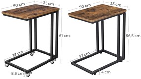 Masuta mobila TAYLOR 50x35cm, maro rustic