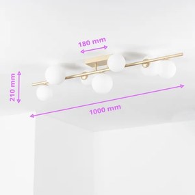 Lustră LED aplicată Brilagi MILLA 7xG9/3W/230V auriu/alb