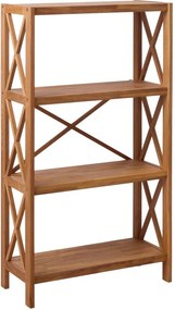 Etajeră în culoare naturală din lemn de stejar 70x124 cm X-Shelf – Unique Furniture