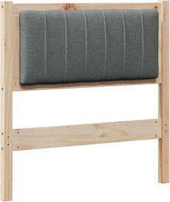 vidaXL Tăblie tapițată cu headboard Maro 80 cm Lemn de pin masiv