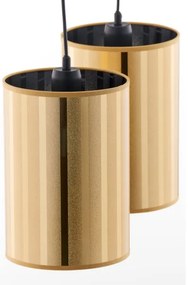 Jupiter 2091 - Lustru suspendat pe cablu CORTINA 2xE27/15W/230V, auriu/negru
