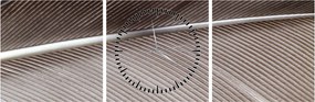 Tablou cu fibre abstacte (cu ceas) (90x30 cm)