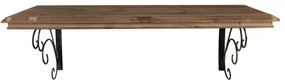 Raft de perete, cu blat din lemn, aspect vintage, Valigny