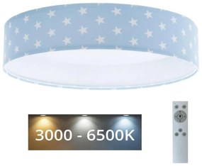 Plafonieră LED dimabilă GALAXY KIDS LED/24W/230V albastru/alb stele + telecomandă