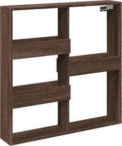 vidaXL Dulap de perete, stejar maro, 80x15x80 cm, lemn prelucrat
