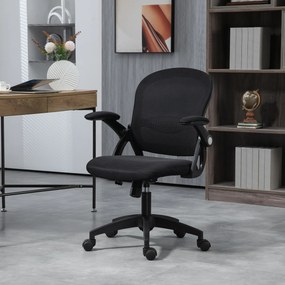 Vinsetto Scaun de Birou Ergonomic cu Spătar din Plasă, Scaun de Birou cu Înălțime Reglabilă, 65.5x61.5x88-97.5 cm, Negru | Aosom Romania