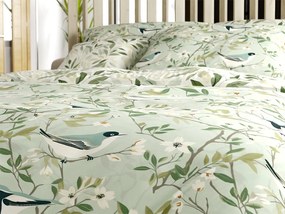 Lenjerie de pat din bumbac FLORIBIRD POLY verde Dimensiune lenjerie de pat: 70 x 90 cm | 140 x 220 cm