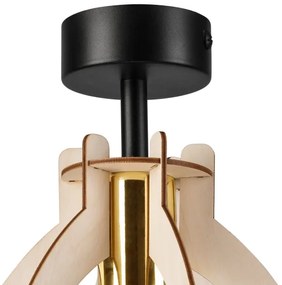 Lustră aplicată LANDO 1xE27/15W/230V fag