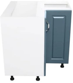 Corp inferior colt cu 2 usi Zebra MDF Albastru drept