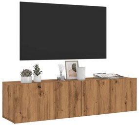 vidaXL Dulap TV perete, stejar artizanal, 120x30x30 cm, lemn prelucrat
