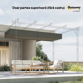 Outsunny Tettuccio di Ricambio per Gazebo 3x3 m con 10 Fori di Drenaggio Grigio | Aosom Romania