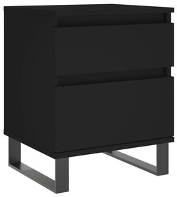 830686 vidaXL Noptieră, negru, 40x35x50 cm, lemn prelucrat