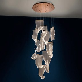 Lustra LED ultra-moderna design exclusivist 70cm Velos auriu roze SV-608428