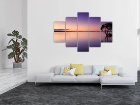Tablou cu nivelul apei la răsăsrit de soare (150x105 cm)