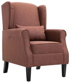 vidaXL Fotoliu, maro, material textil