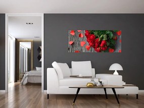 Tablou - cu buchet de flori (120x50 cm)