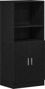 vidaXL Dulap de bucătărie, negru, 57x41,5x131,5 cm, lemn prelucrat