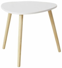 Masuta de cafea din lemn VISBY cu 3 picioare, 45 x 48 cm