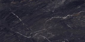 Mexen Sintra Negru gresie glazurată rectificată G1, placă podea-perete 120 x 60 cm, luciu înalt - TL204-120-060-00