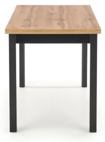 Masă de dining KINDOR, stejar Wotan/negru