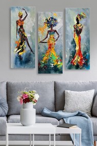 Tablou MDF (3 bucăți) Marvellous, Multicolor, 50x0.3x70 cm