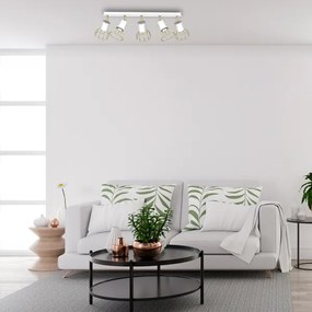 Spot DANTE 5xGU10/25W/230V alb/auriu