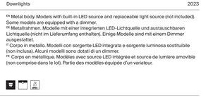 Spot LED incastrabil dimabil design tehnic Yin negru